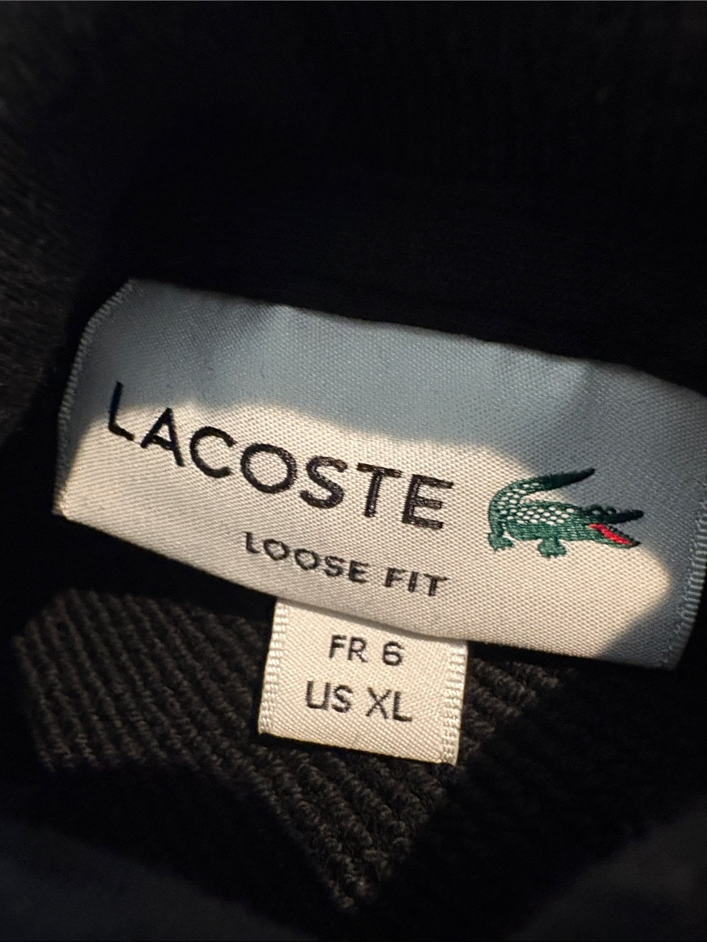 Lacoste Men's Black Loose Fit hoodie